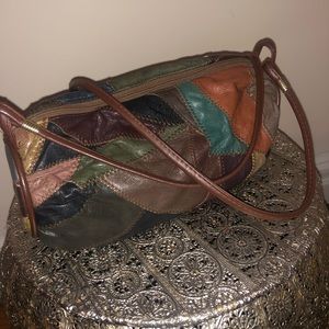 Vintage patchwork leather crossbody